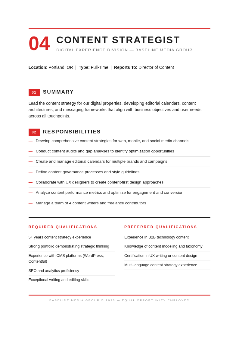 Swiss international job description